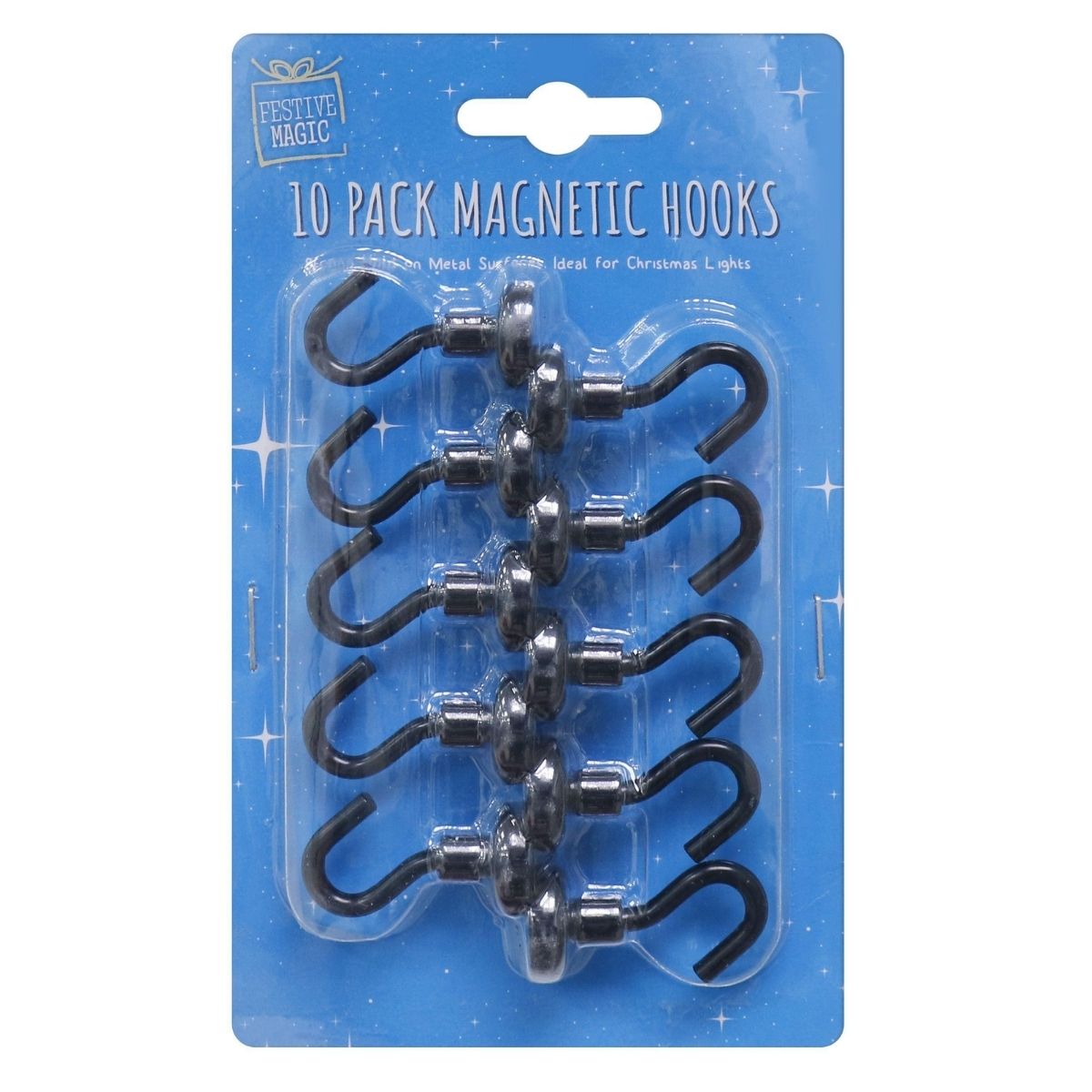 Christmas Magnetic Gutter Hooks 10pk Sml 16x35mm - Christmas Collective NZ