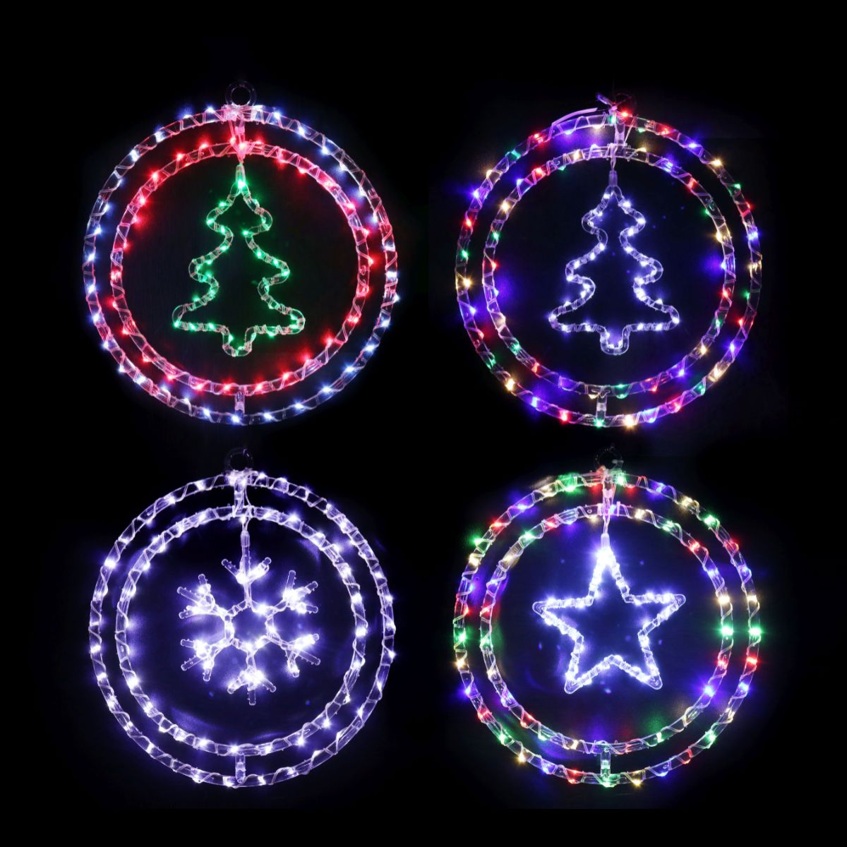 LED Crystal Rings with Motif Assorted