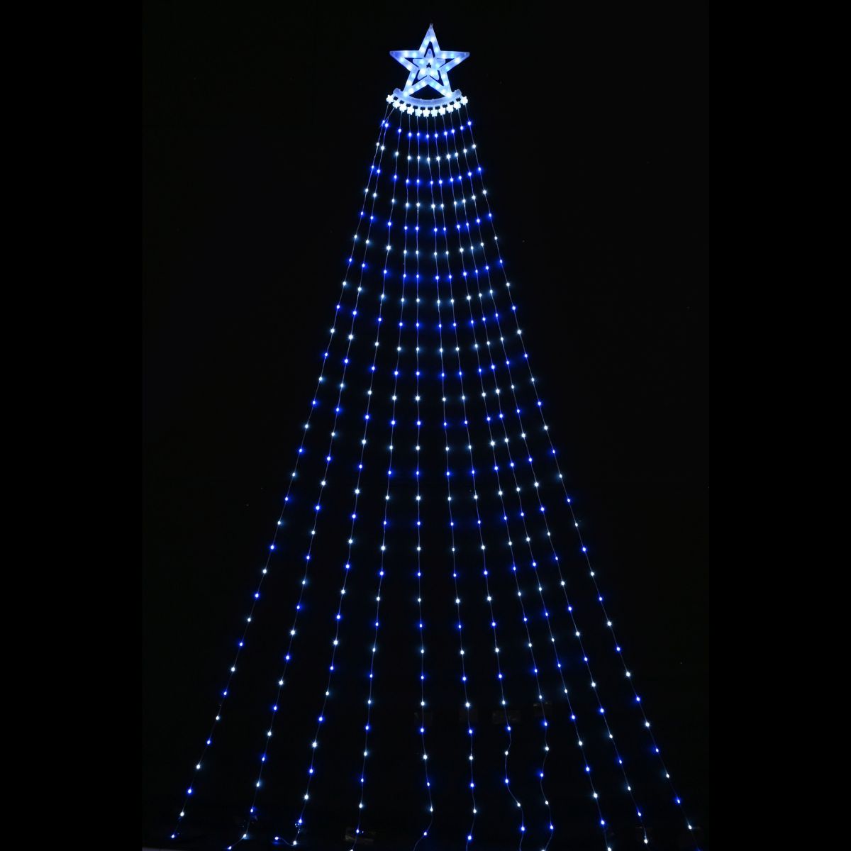 Christmas LED Flexwire Waterfall Star Light Blue-White