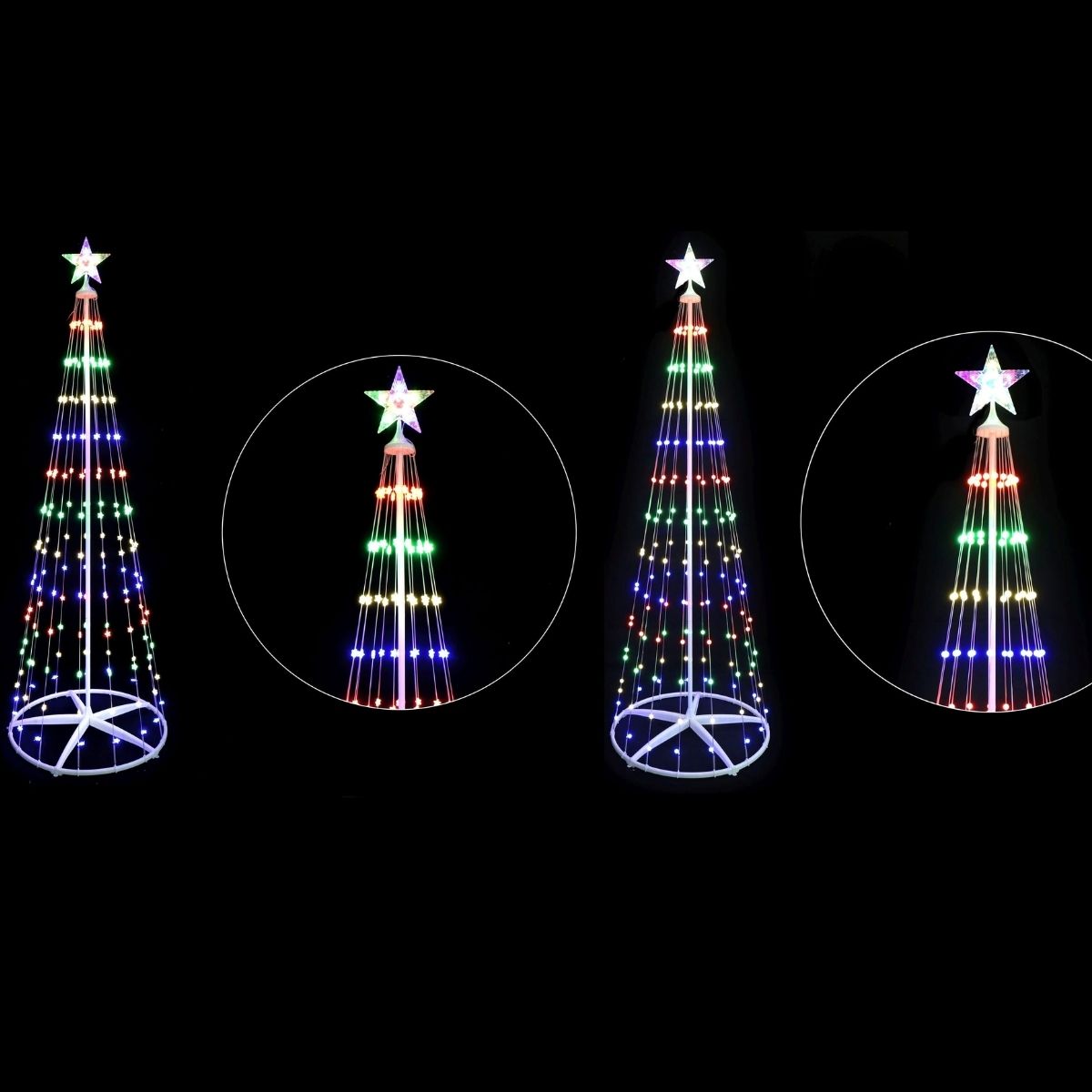 Christmas Sparkle Tree 135cm Twinkle Gold Warm - Christmas Collective NZ