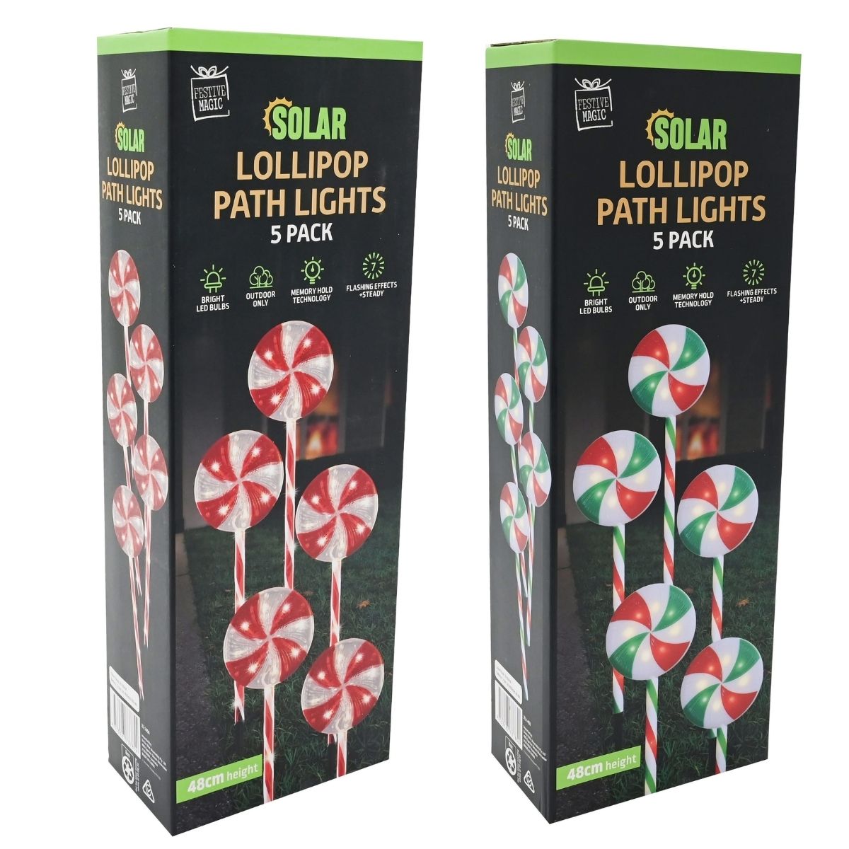 Christmas Solar Path Lollipops 5pk Assorted - Christmas Collective NZ