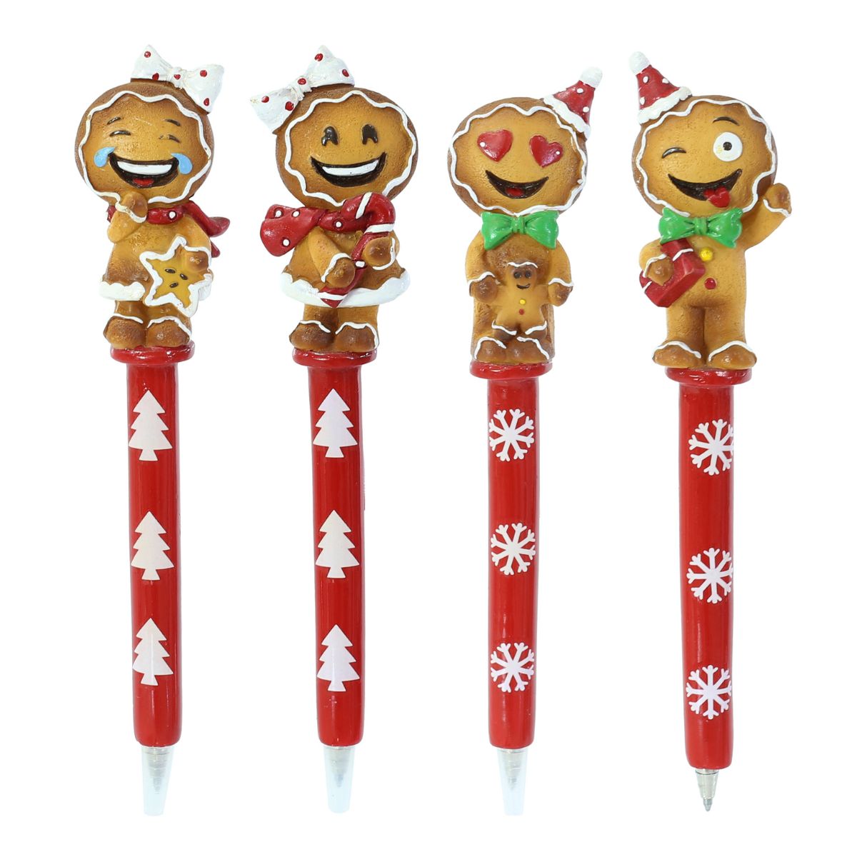 Christmas Resin Cheeky Gingerbread Pen Assorted