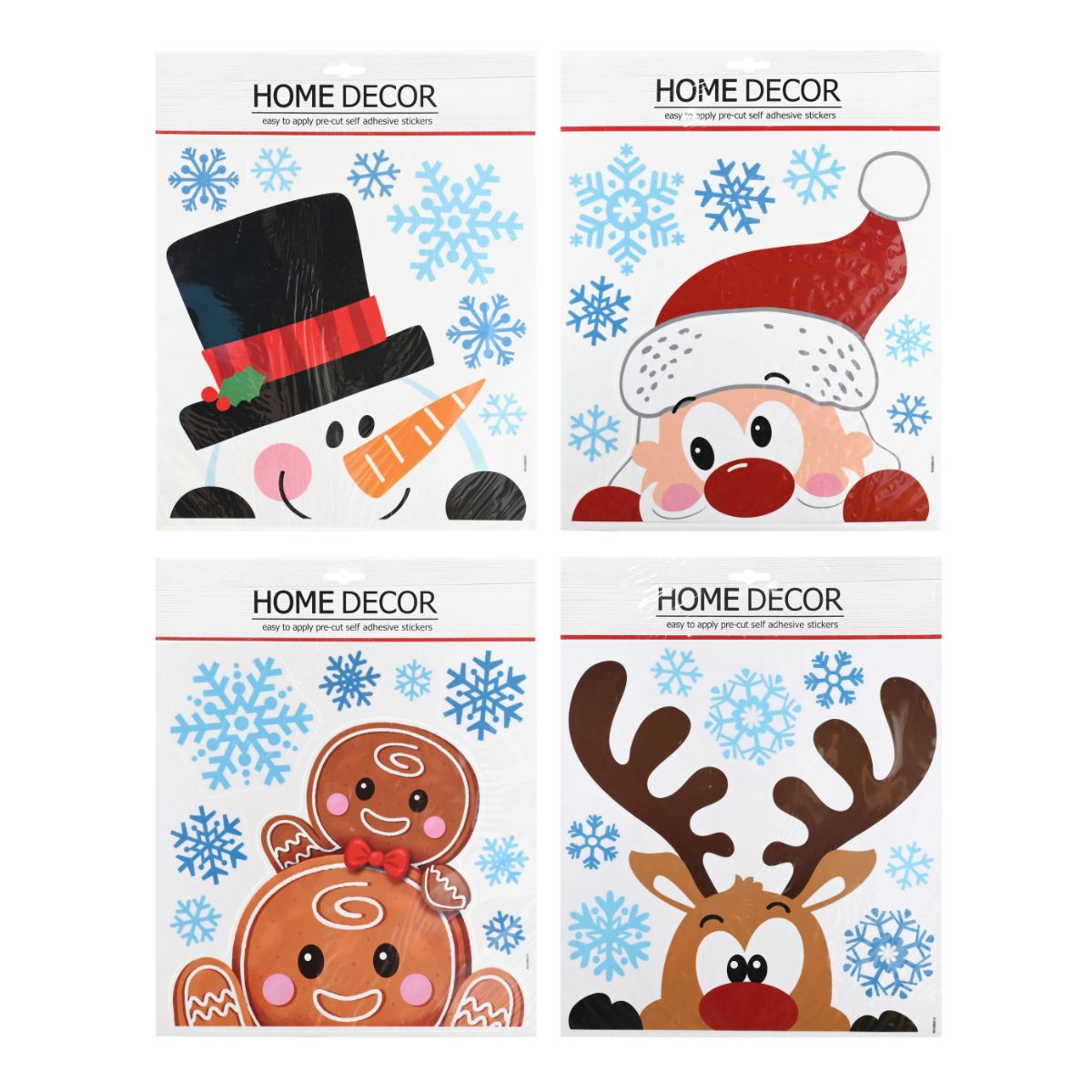Window Peeper Cling with Snowflakes Assorted