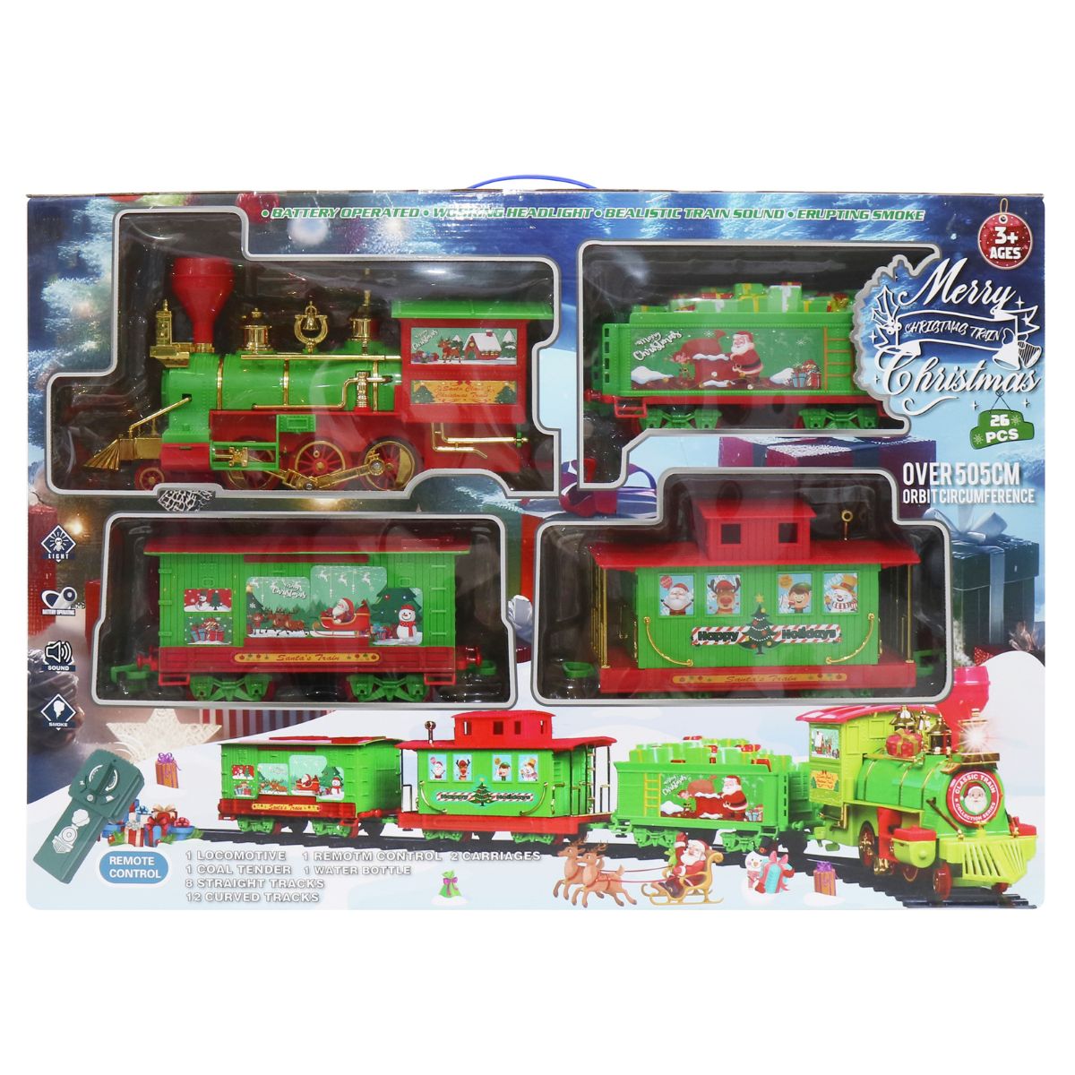 Christmas Remote Control Train Set 26pc