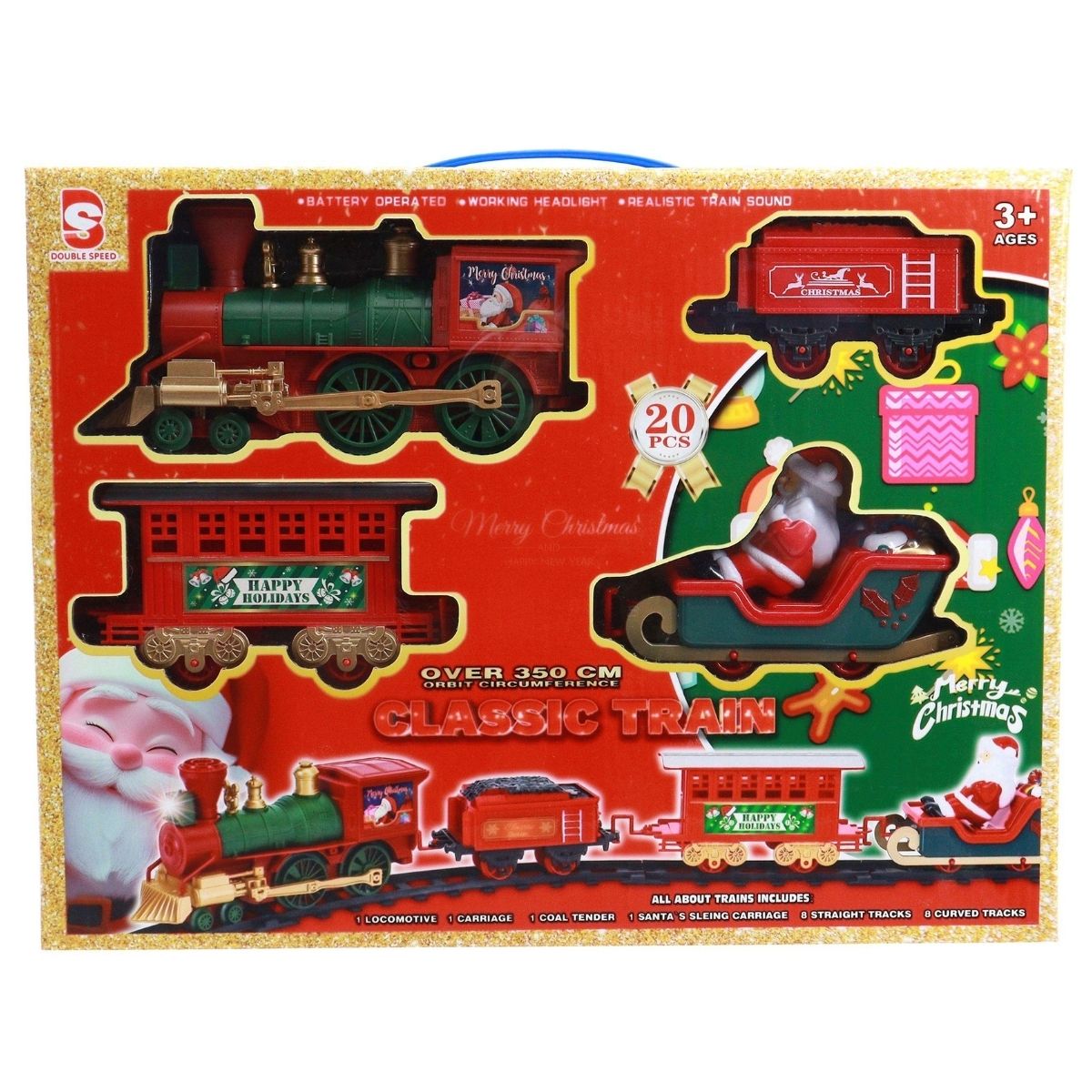 Christmas Classic Large Train Set 20pc Assorted