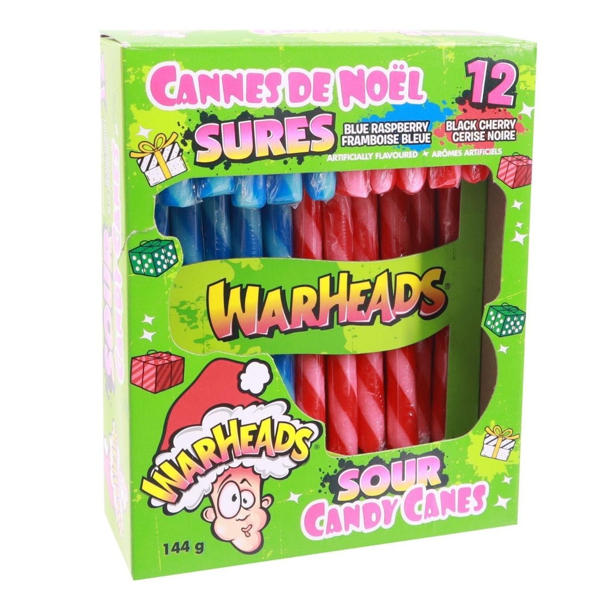 Christmas Sour Powder Candy Cane 144g 12pk