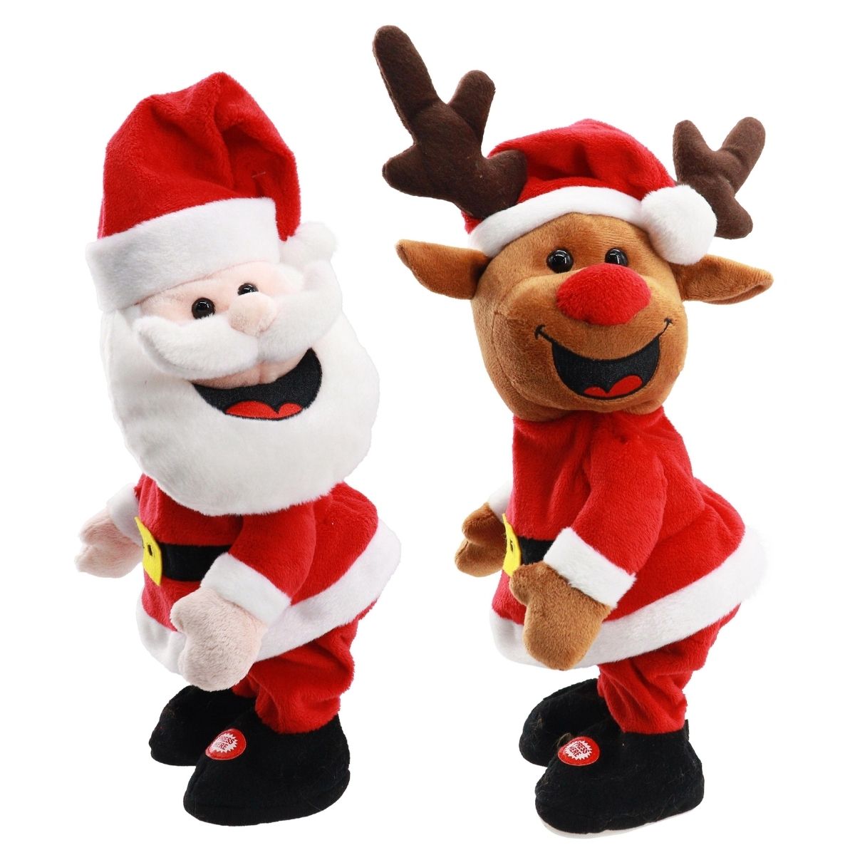 Christmas Booty Shakin Santa/reindeer Musical Assorted