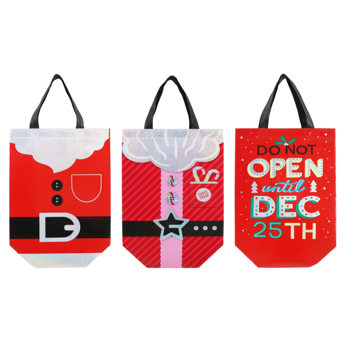 Christmas Shiny Shopper Giftbag Pe Assorted