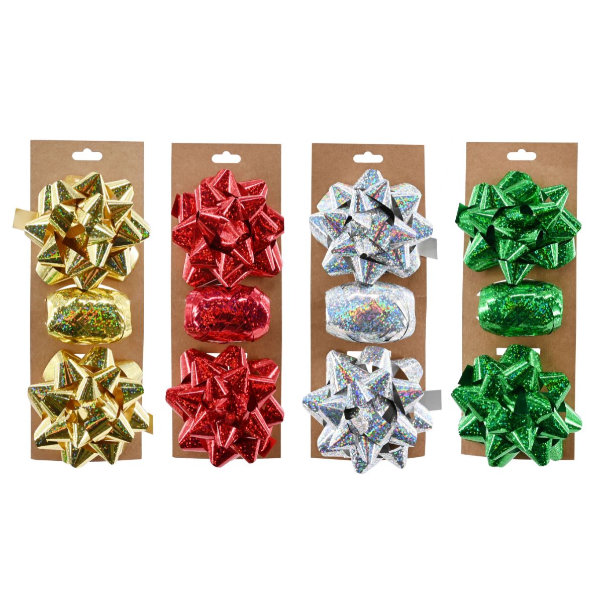 Gift Bows and Ribbon Pack Laser Assorted