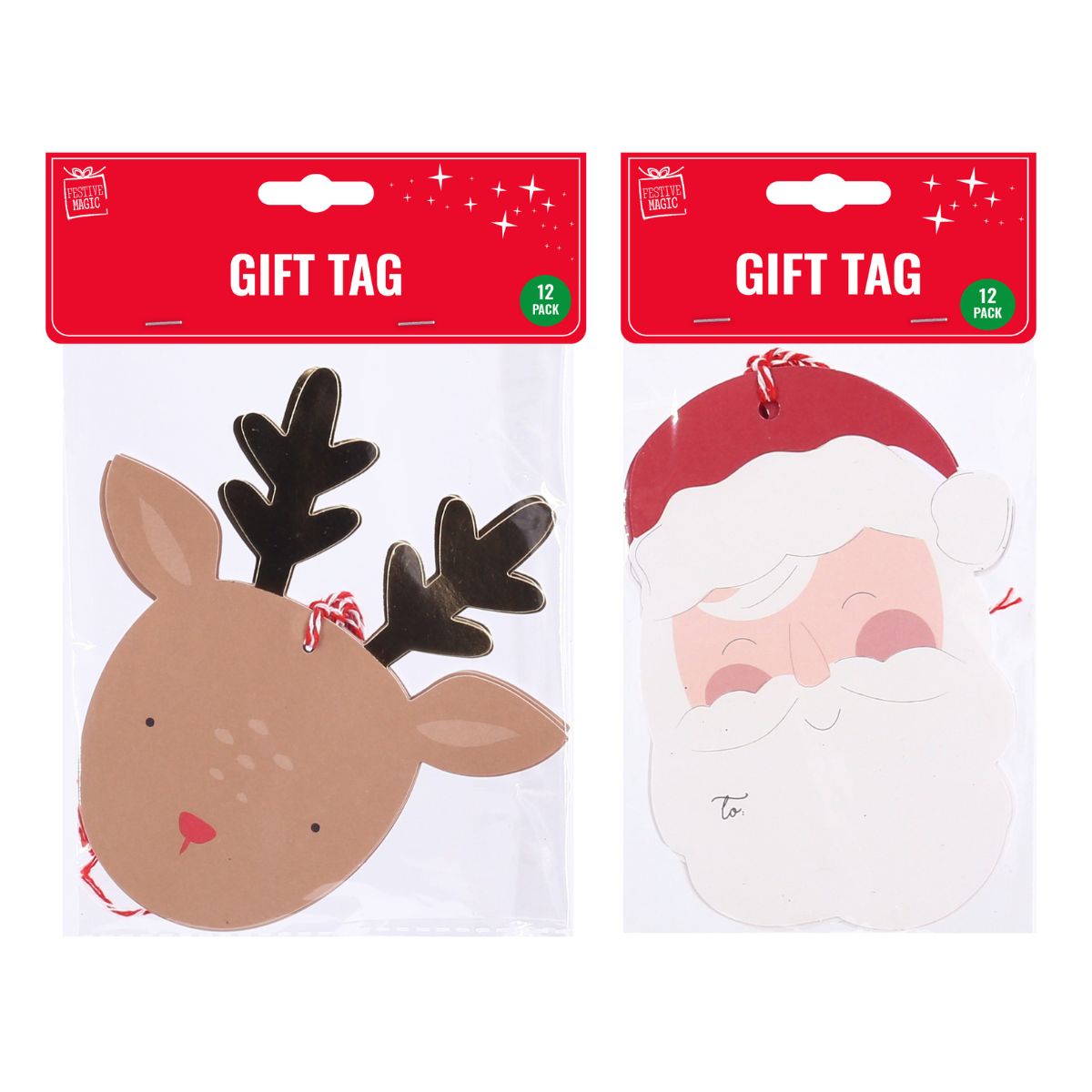Jumbo Gift Tags 12 Piece Assorted