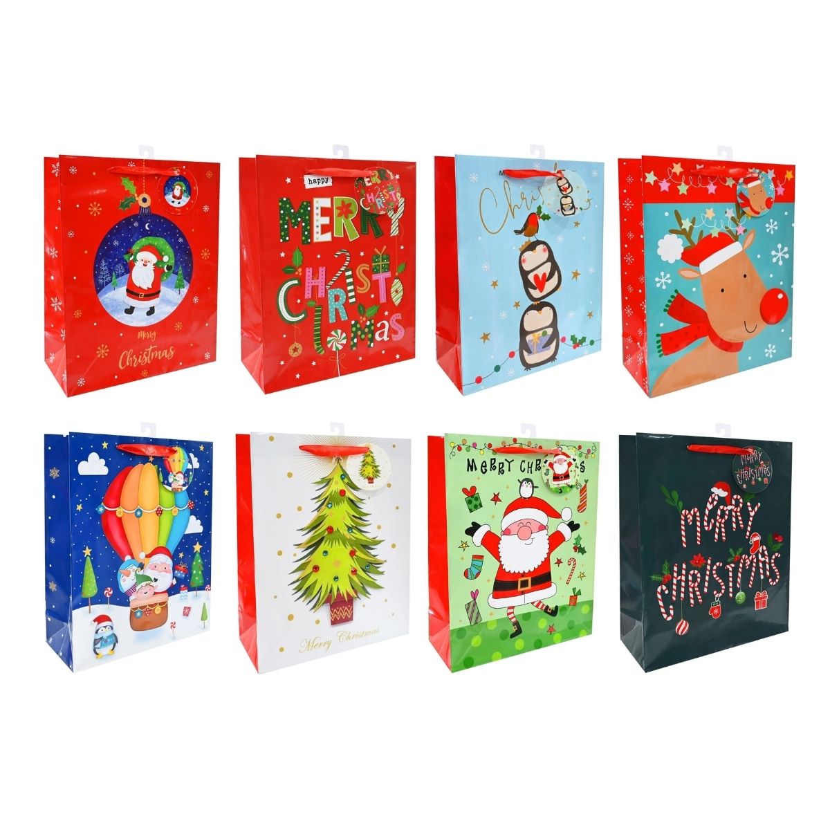 Gift Bag Christmas Printed Lge Mega Mix Assorted - affordable Christmas decoration NZ