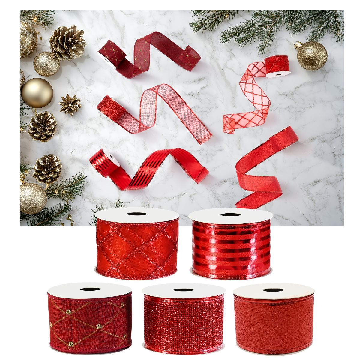 Ribbon 50mm x 2.7m Red