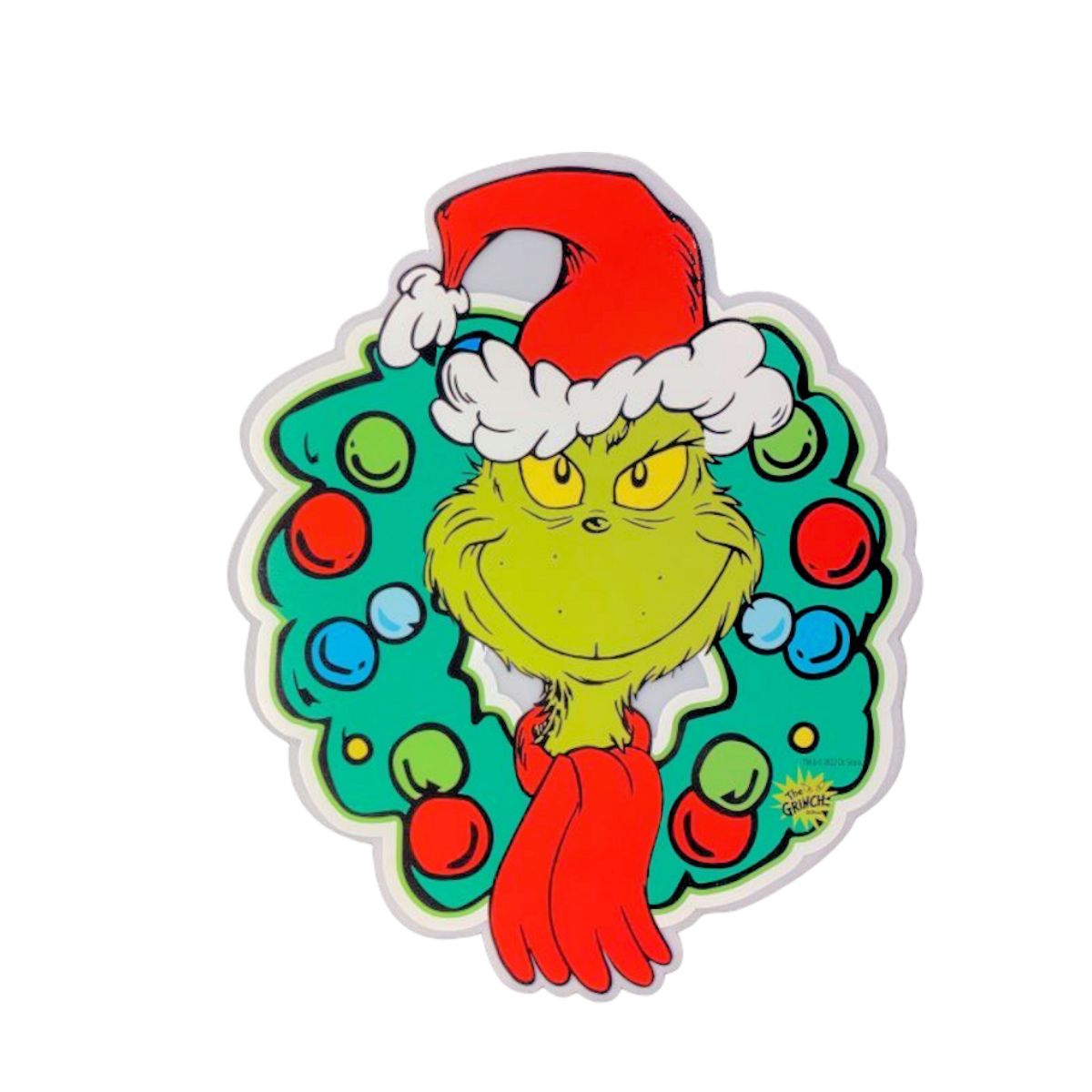 Christmas Dr. Seuss Grinch Wreath Acrylic Indoor Sign 40cm