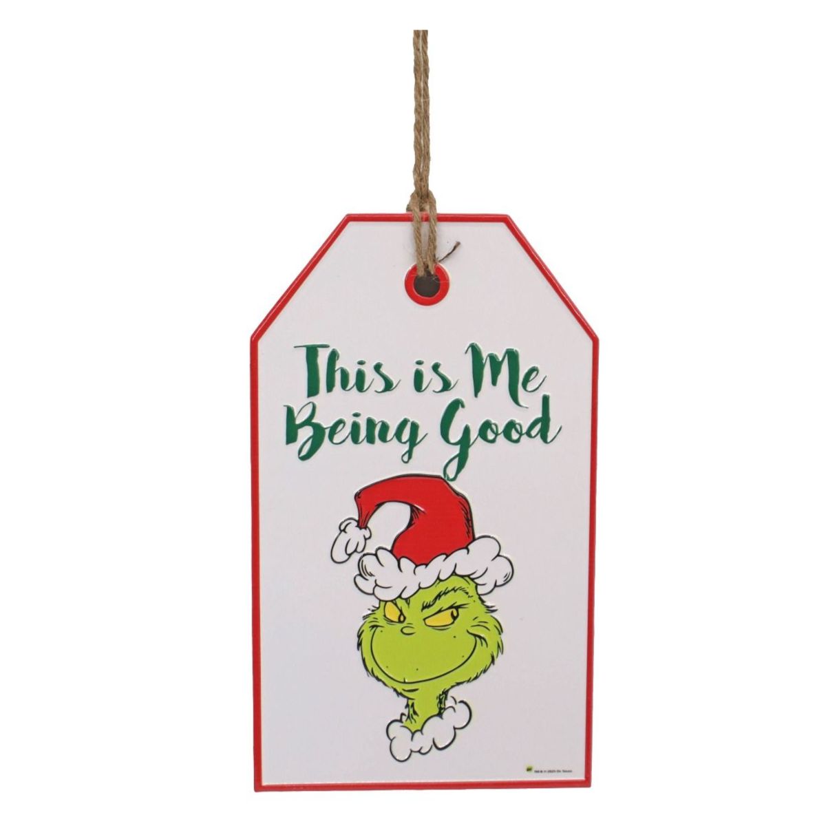 Door Hanger Sign Being Good Grinch
