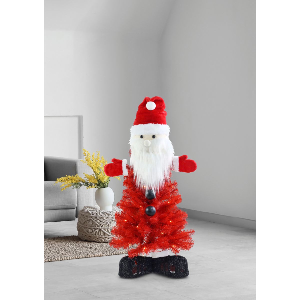 Christmas Pre-Lit Santa Tree 90cm