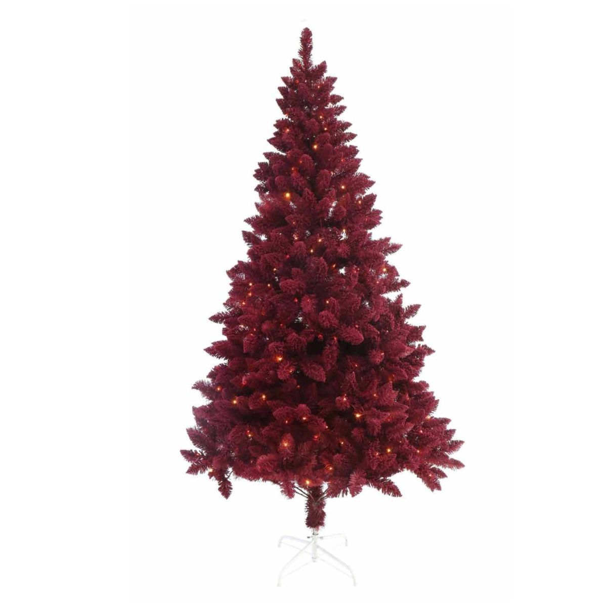 Flocked Bordeaux Tree 210cm Pre-Lit