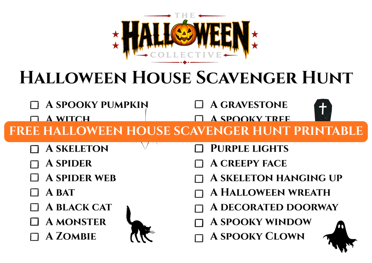 Halloween House Scavenger Hunt Printable