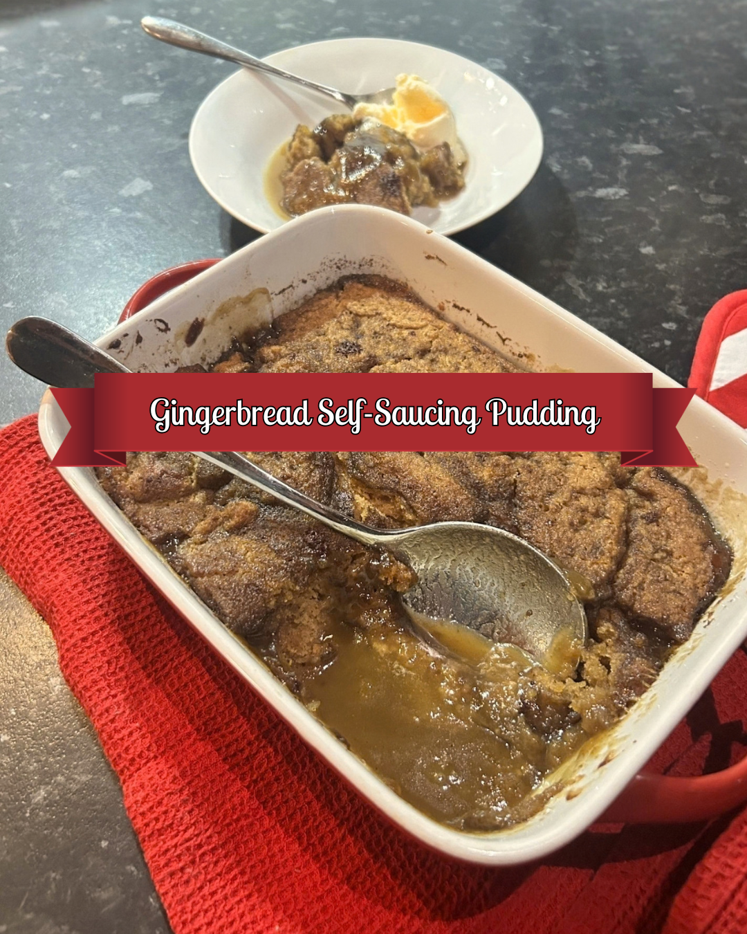 Christmas Gingerbread Self-Saucing Pudding