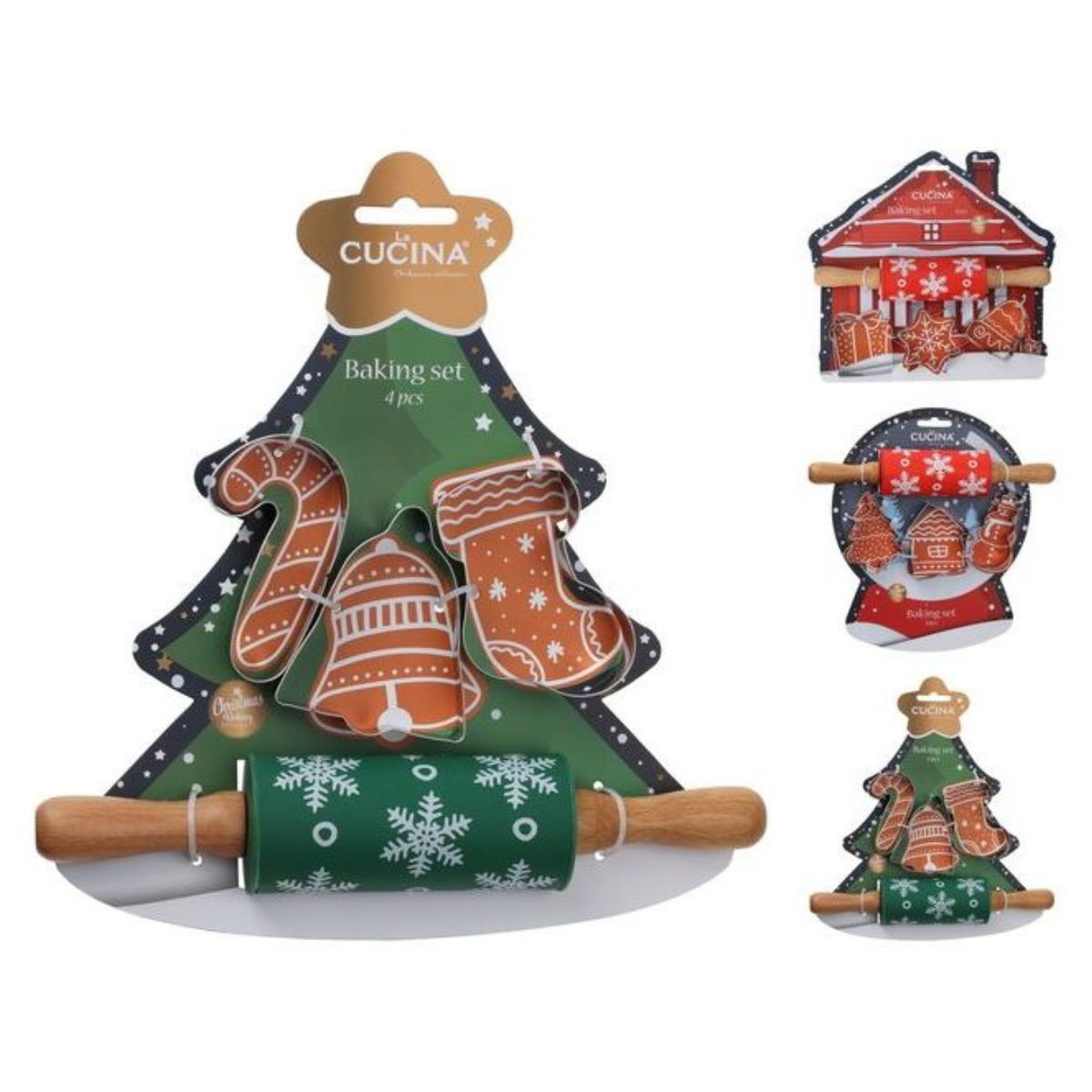 Christmas Baking Set 4 Pieces 3 Assorted