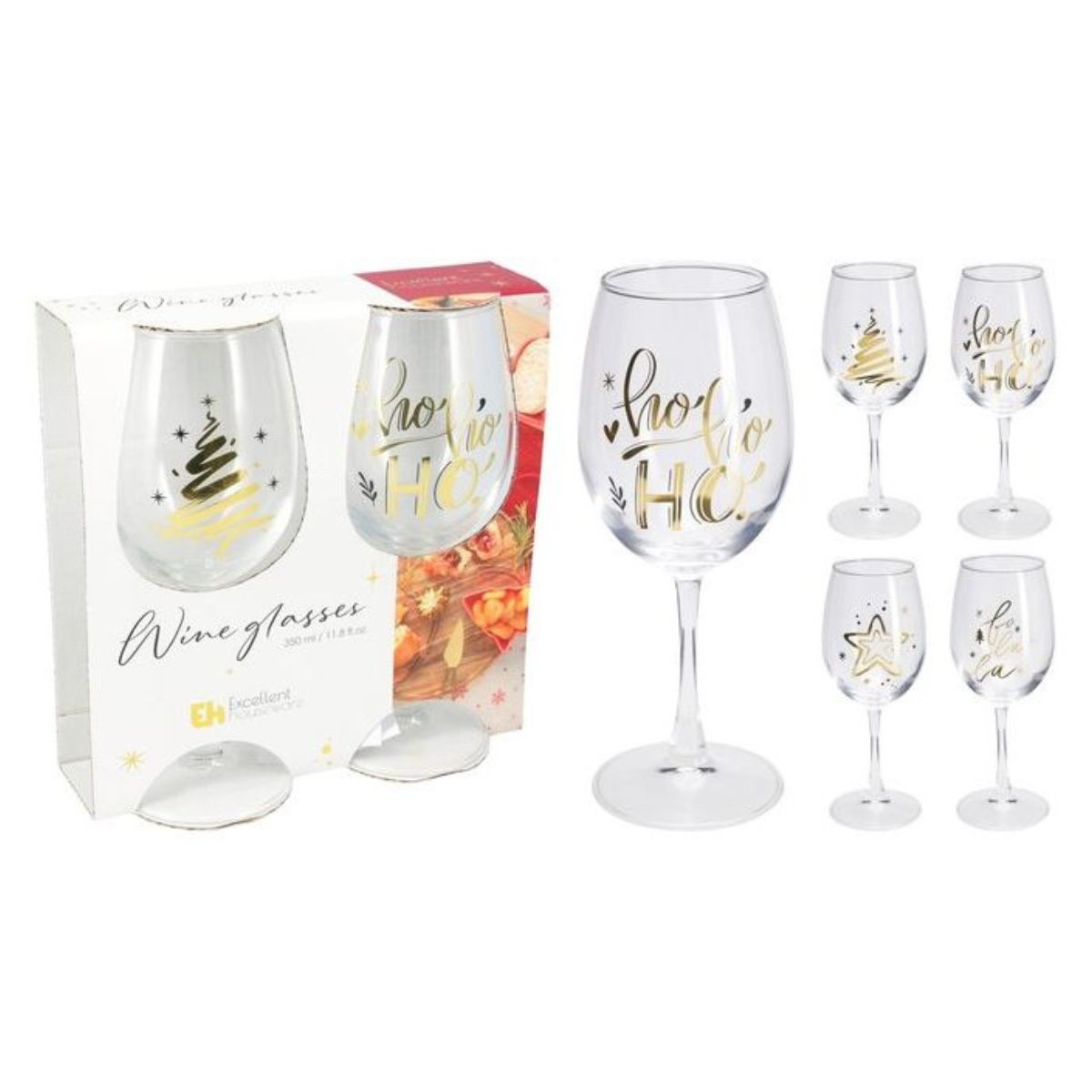 Wine Glass 350mL Set 2 Pieces 2 Assorted