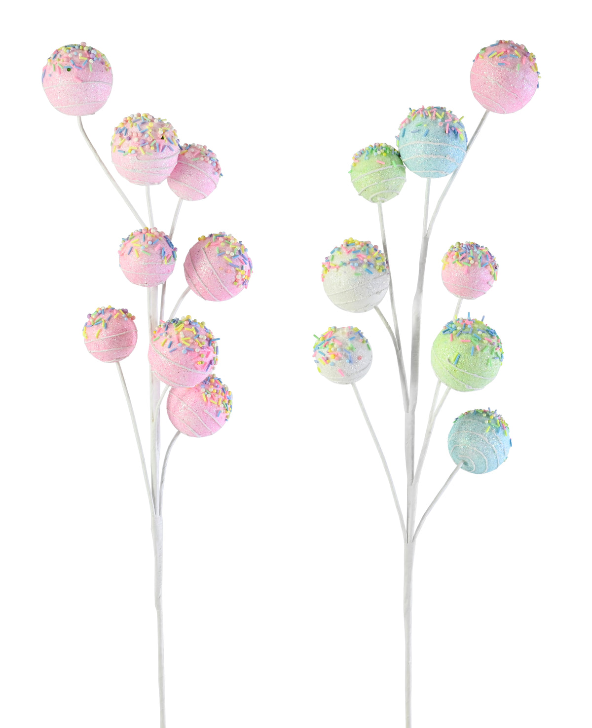 Christmas Sprinkles Foam Bauble Pick 75cm Assorted