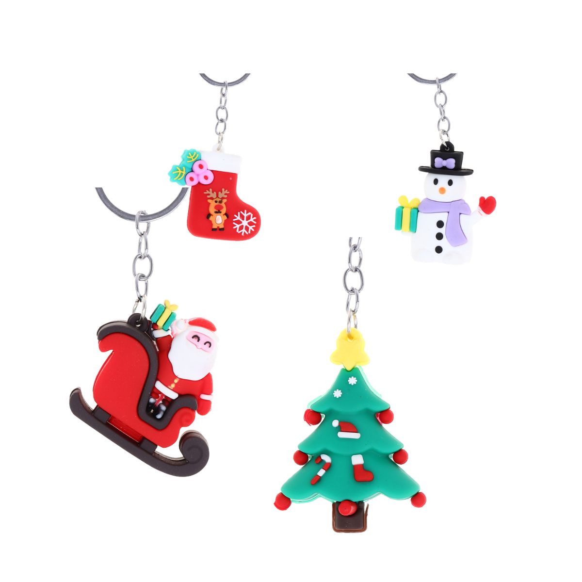 Christmas Keychains 24 Assorted Christmas Designs