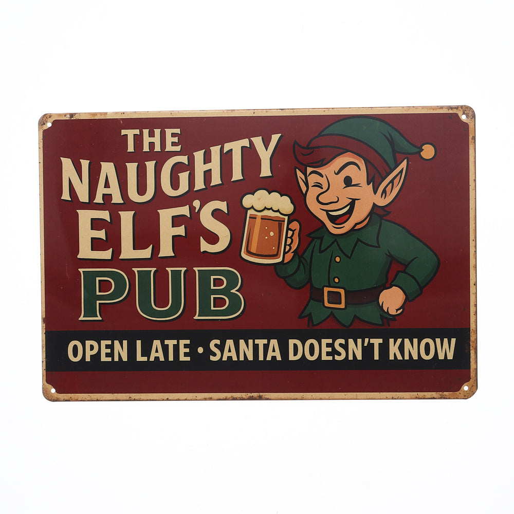Christmas Metal Sign 20cm x 30cm Design 6 Assorted Designs