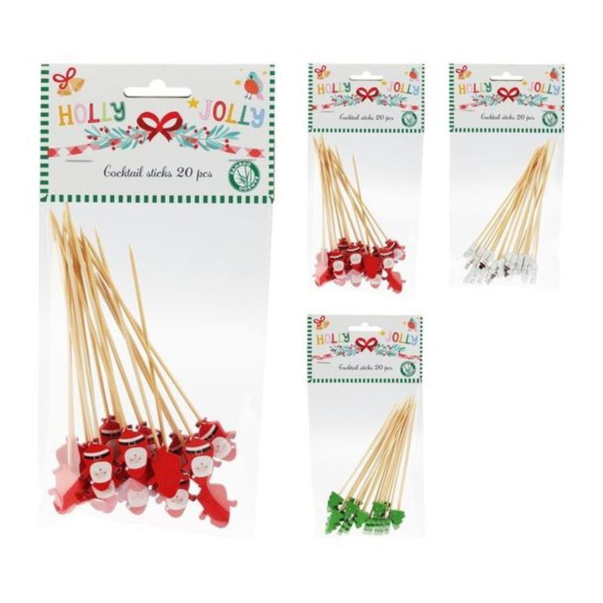 Cocktail Stick Set 20 Pieces 3 Assorted