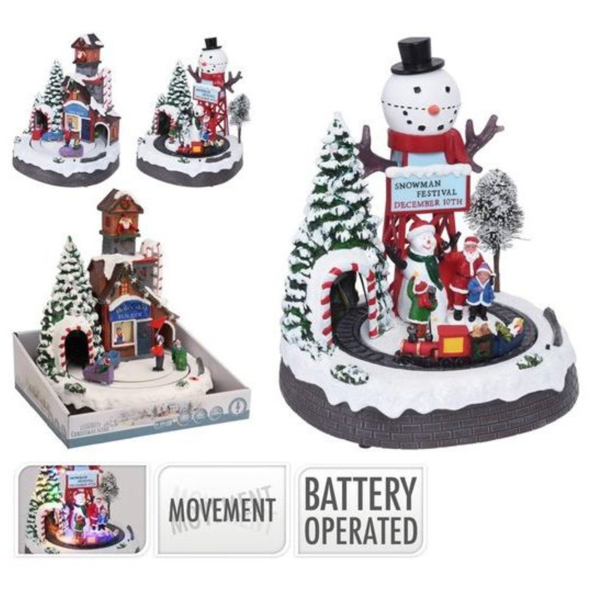 Christmas Scene 2 Assorted Design Battery Operated 25cm