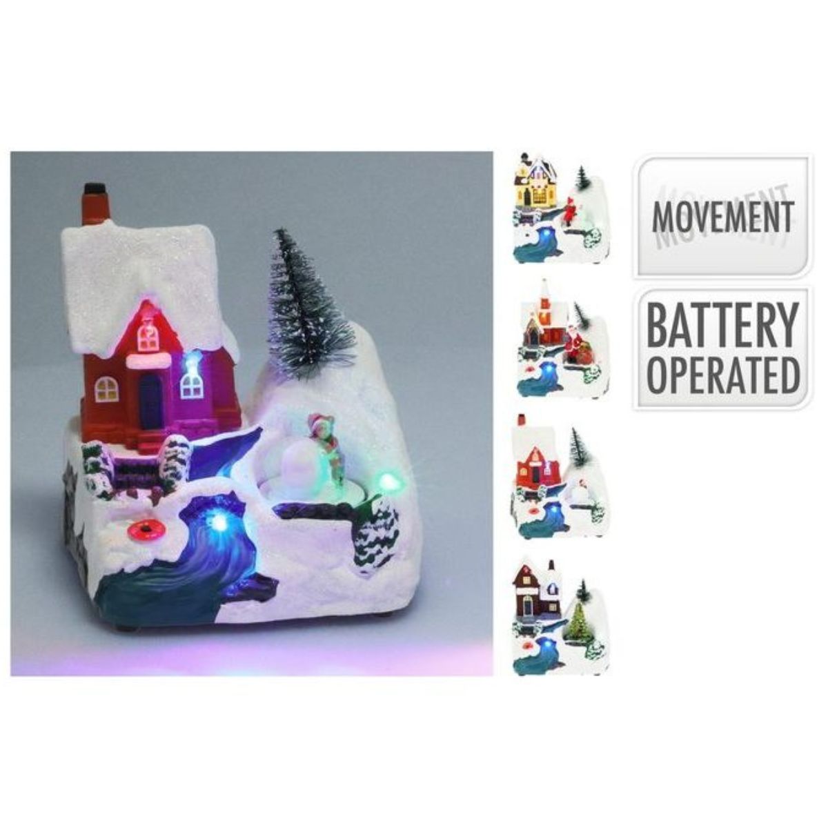 Christmas Village LED 14cm Battery Operated