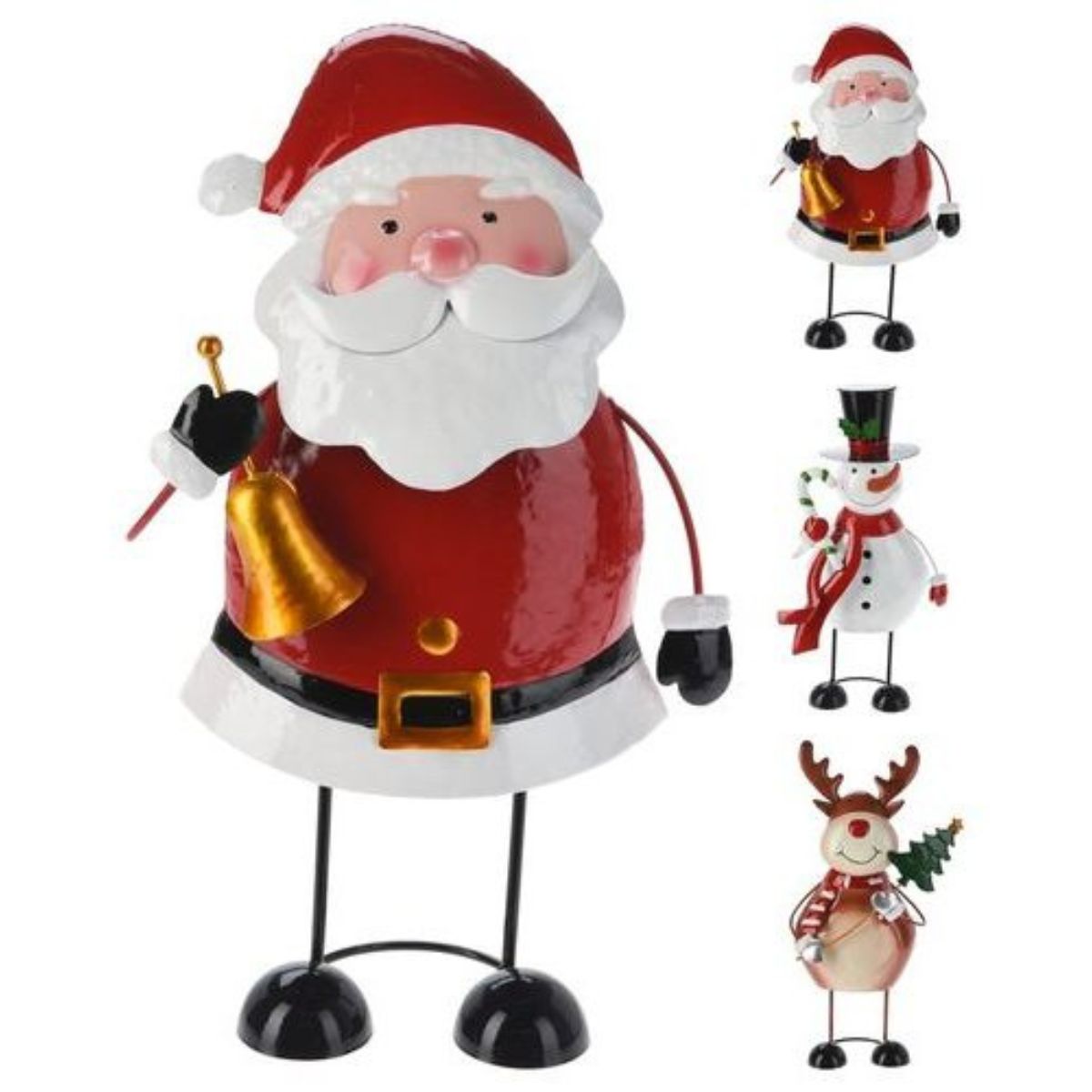 Christmas Figurine Metal 34cm 3 Assorted