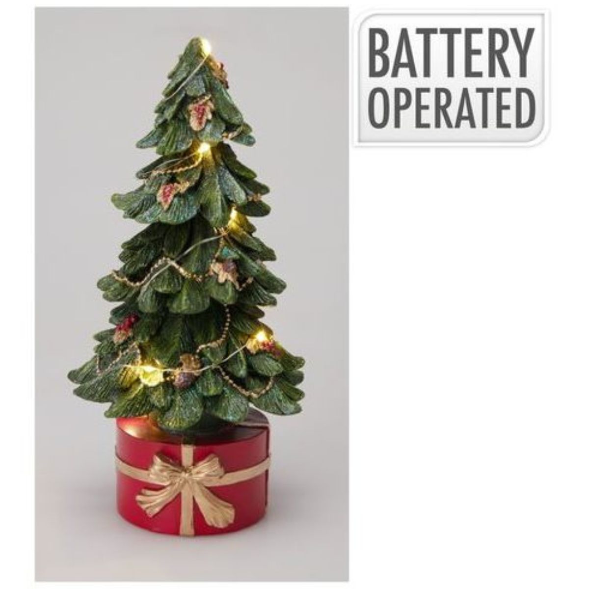Christmas Tree 10 LED 27cm Battery Operated