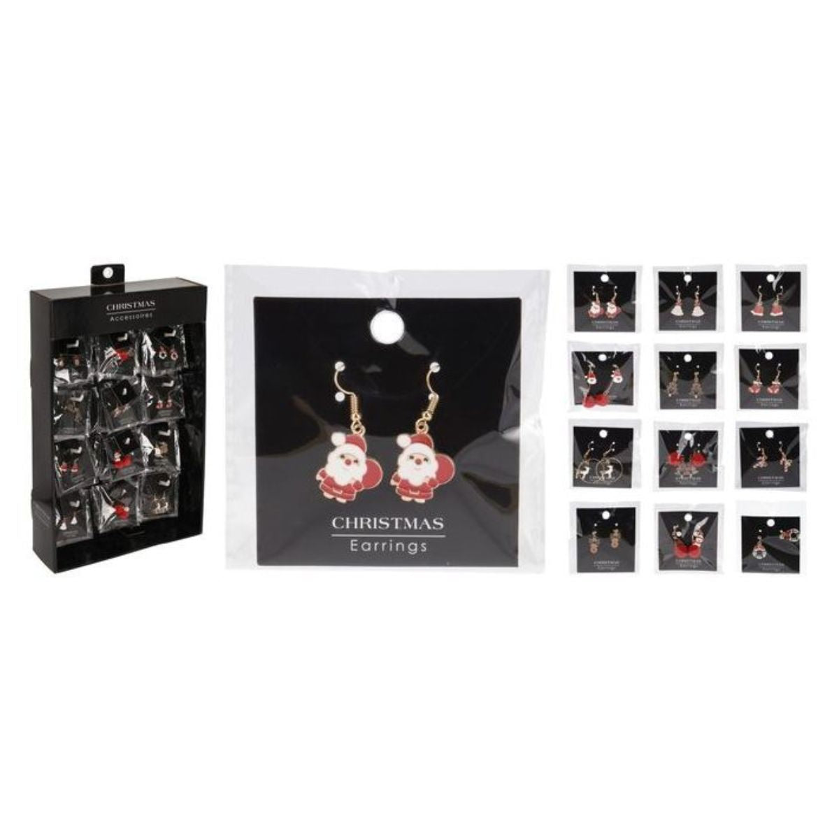 Earring Christmas 12 Assorted