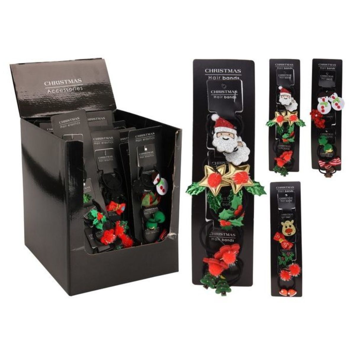 Hair Elastic 5 Piece 3 Assorted