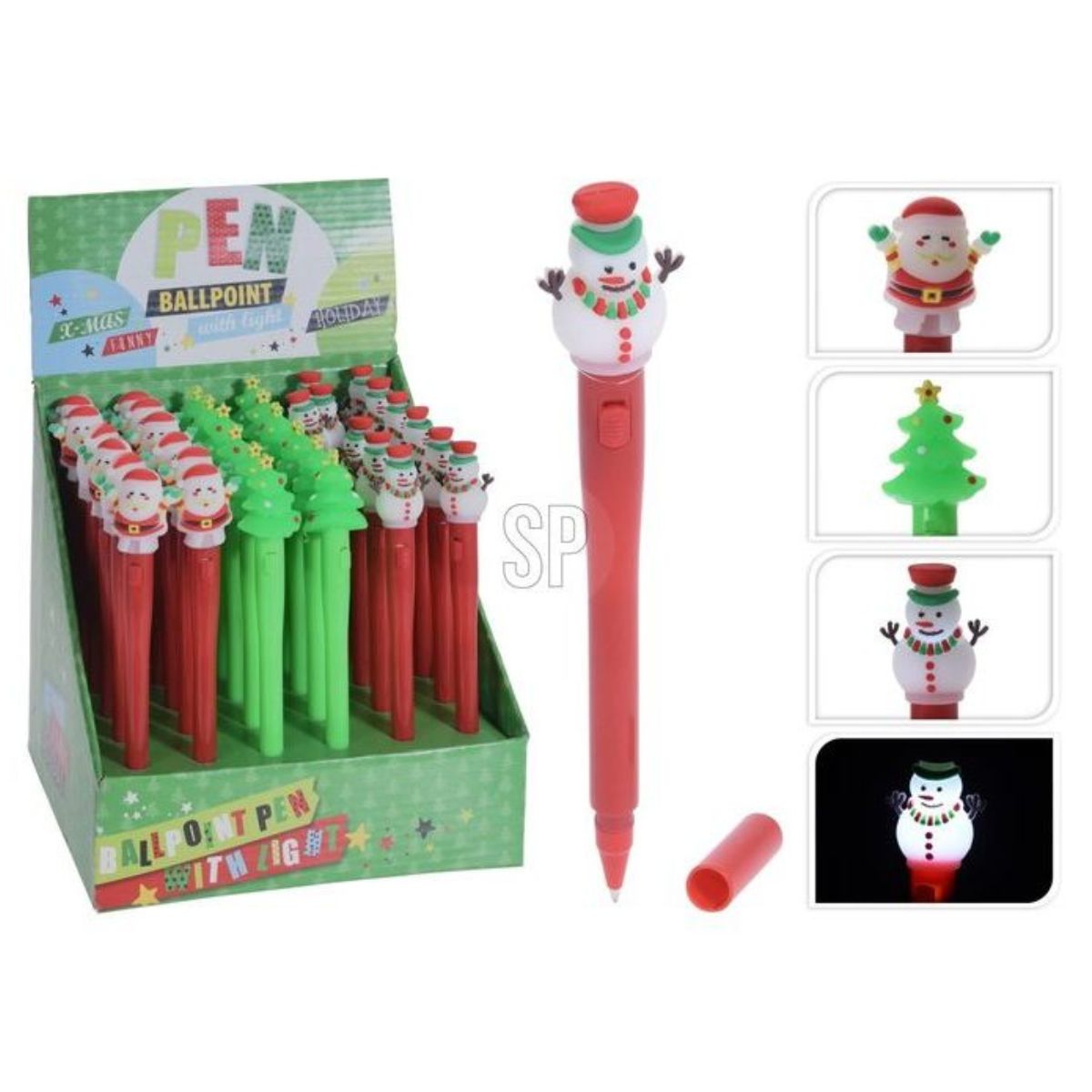 Ballpoint Pen Christmas Design 3 Assorted