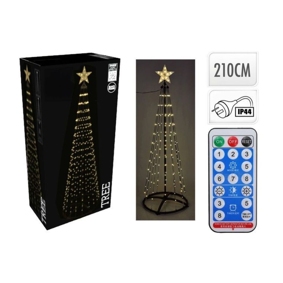 Christmas Tree 370 LED 210cm with White Colour Change