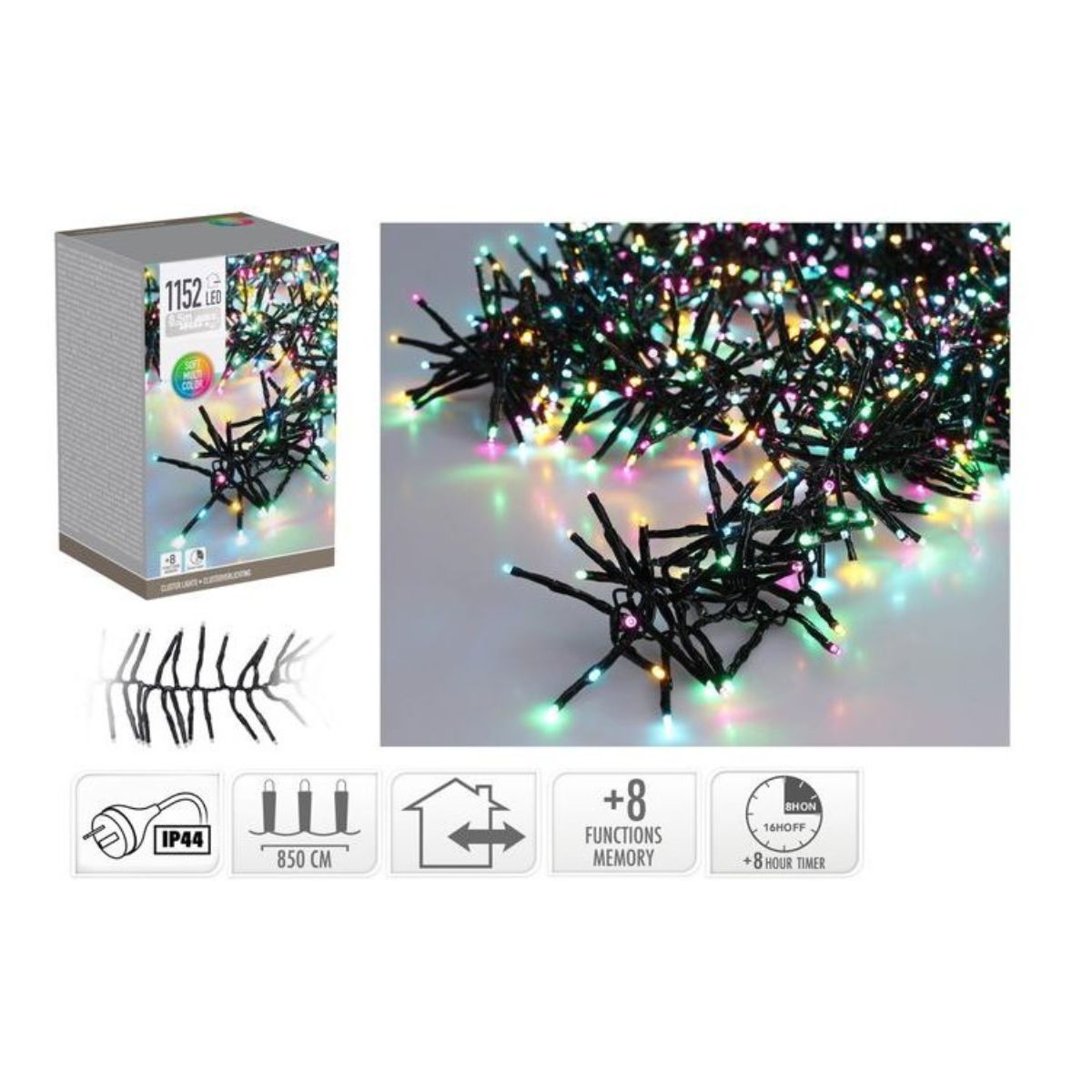 Cluster Lights 1152 LED Macaron IP44 8.4m