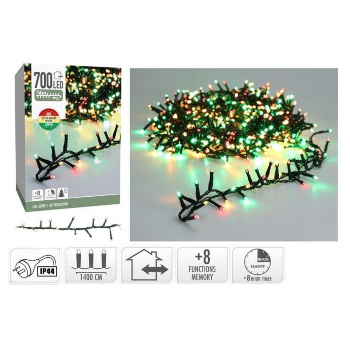 Snake Lights 700 LED Lightsxmas IP44 14m