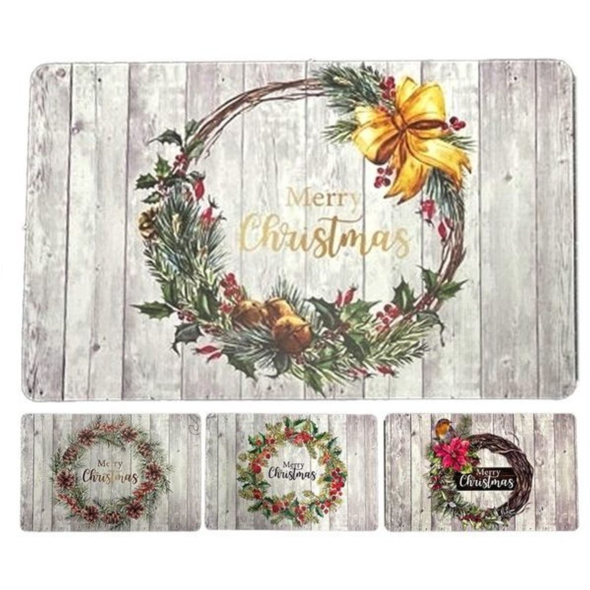 Placemat PP 435 x 285mm 4 Assorted