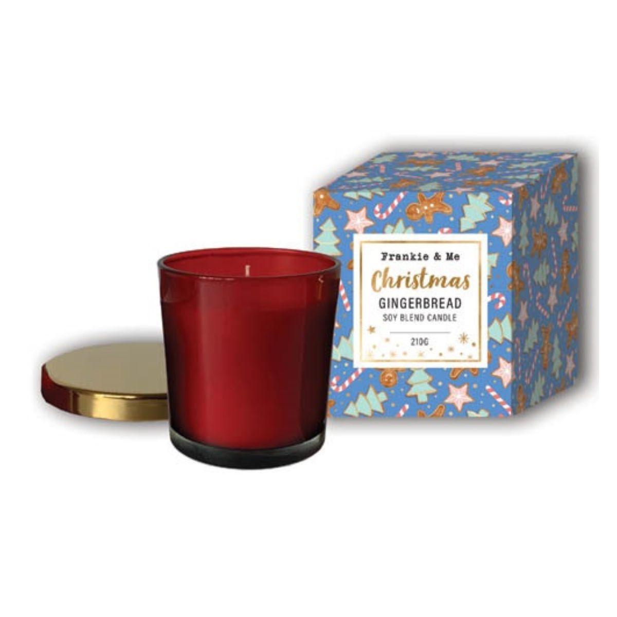 Candle Bxd Christmas 210G Metal Lid Scntd Red
