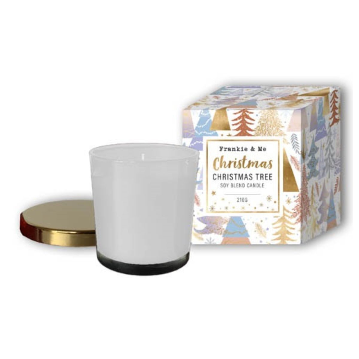 Candle Bxd Christmas 210G Metal Lid Scntd Pink