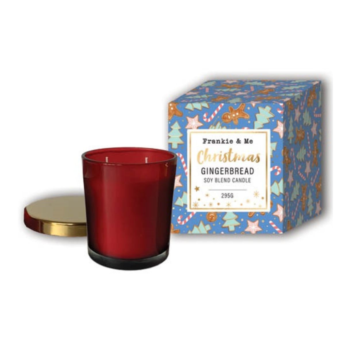 Candle Bxd Christmas 295G Metal Lid Scntd Red