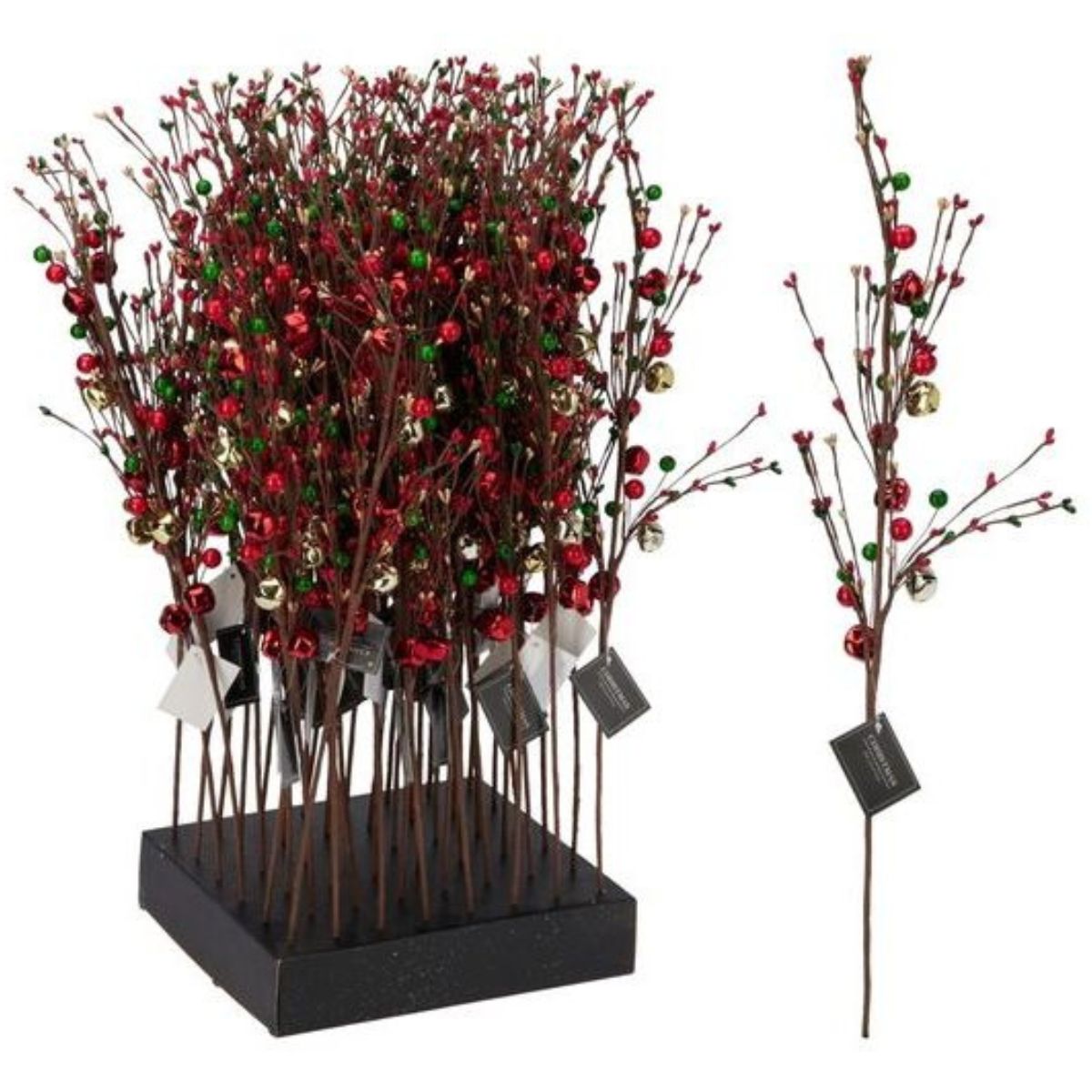 Branches with Bells Red/green 60cm