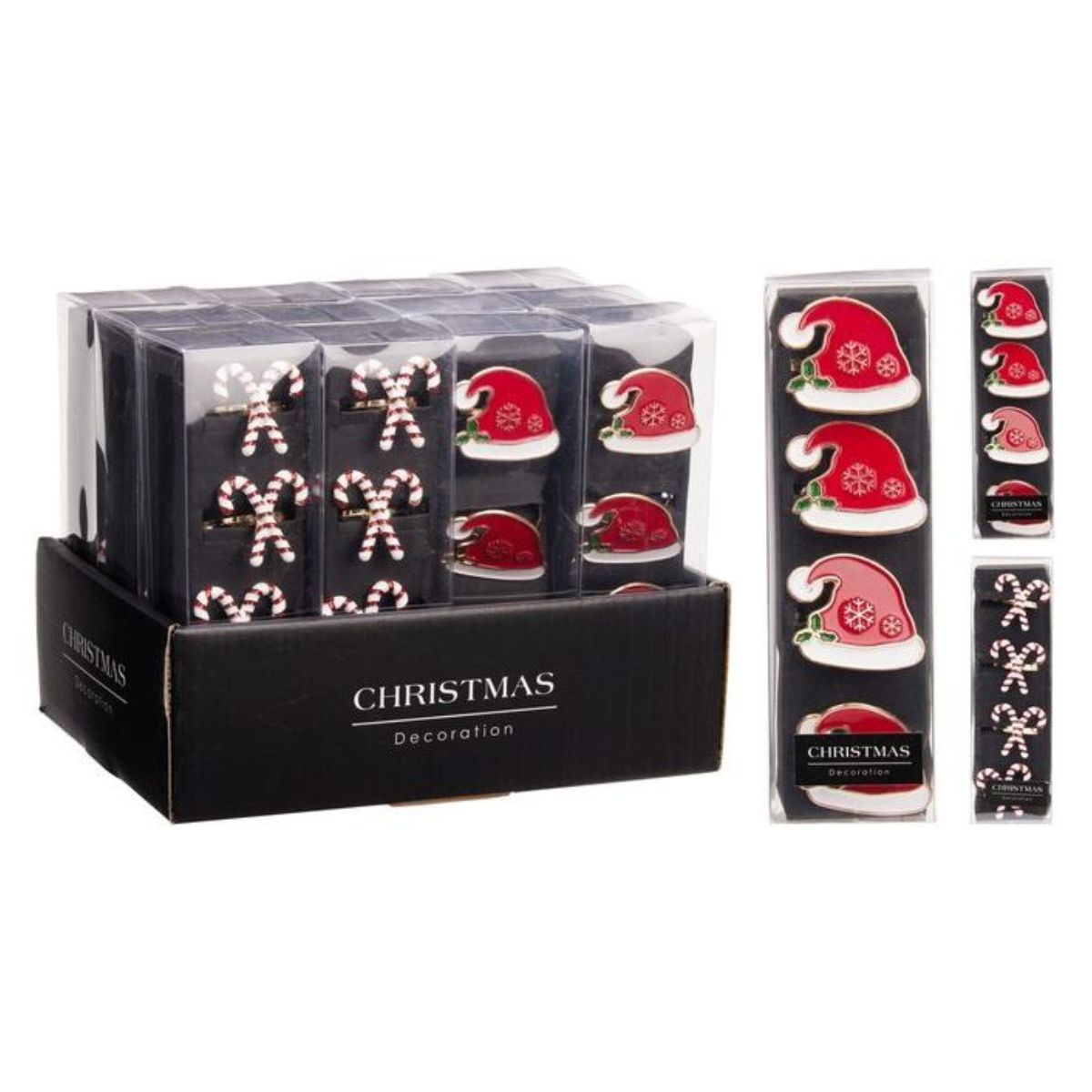Napkin Rings Set of 4 2 Assorted Christmas