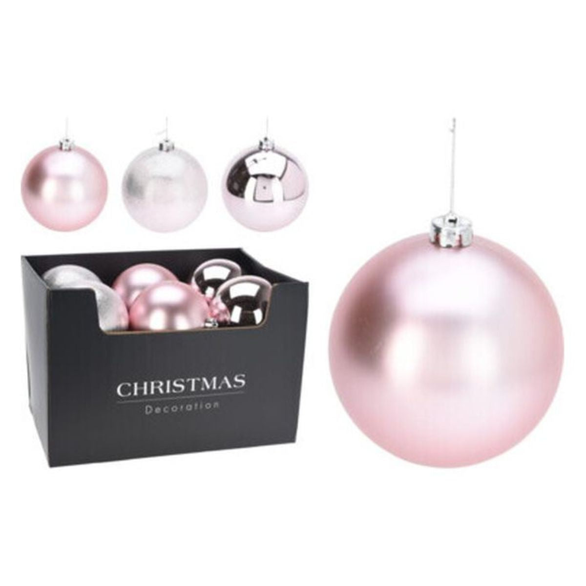 Christmas Bauble 140mm Pink 4As