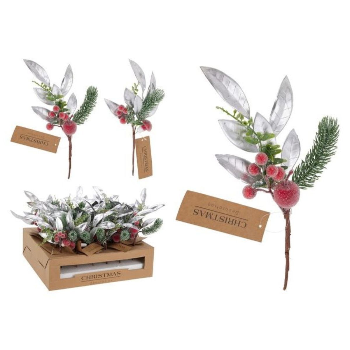 Berry Branch 32cm Silver 2 Assorted