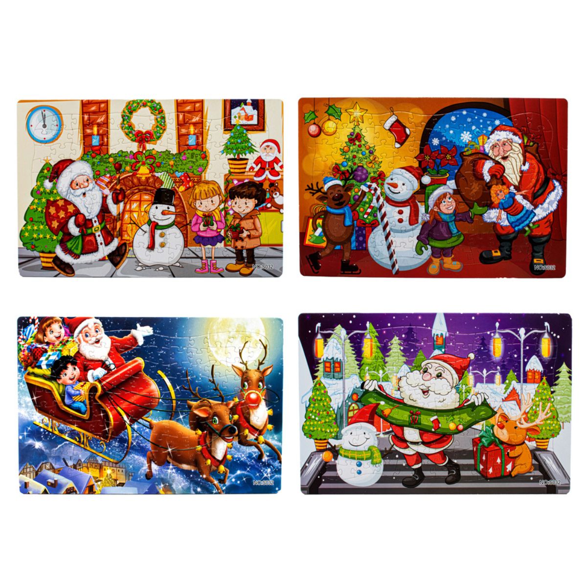 Toy Puzzle Christmas 120 Piece - Large 42cm x 28cm Multicolour 4 Assorted Designs