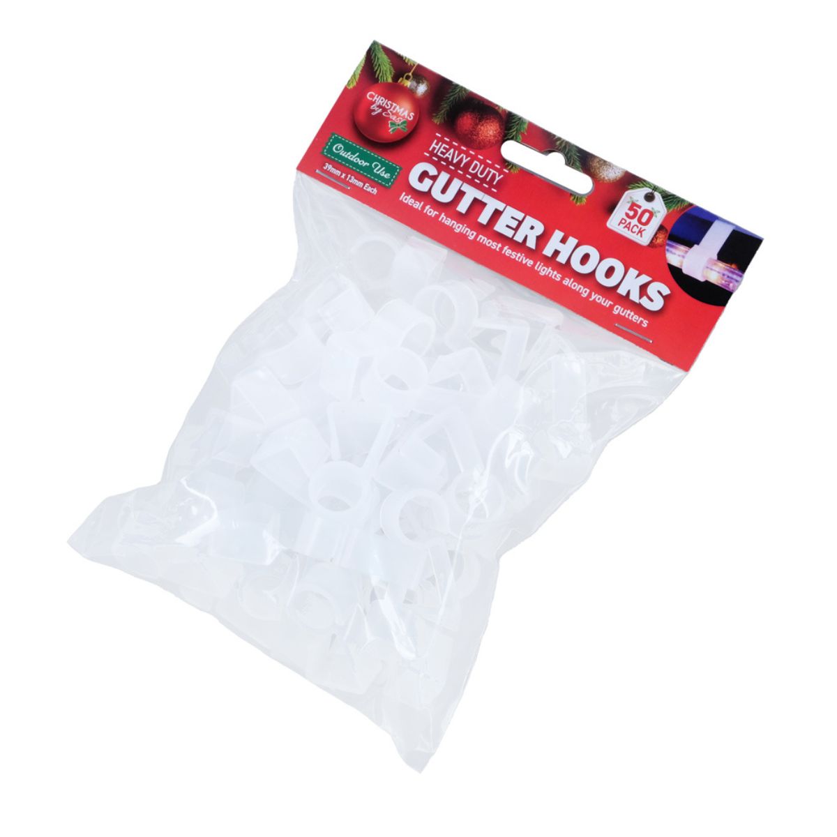 Gutter Hooks Rope Light 50 Pack Clear
