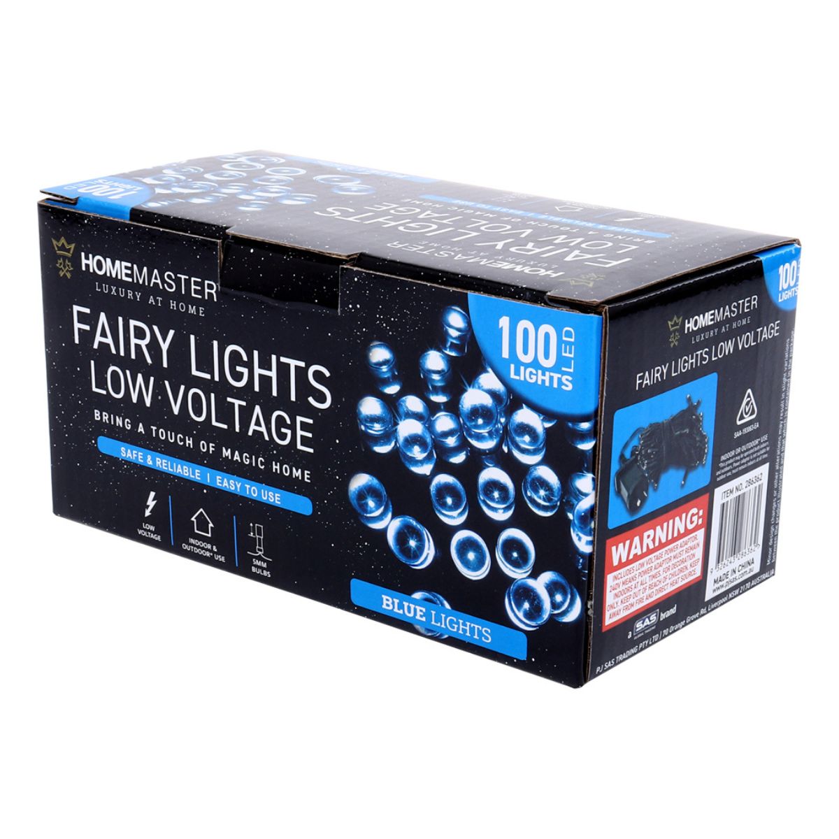 Fairy Light Low Voltage 100 LED 6.5m Total Length Blue 8 Function