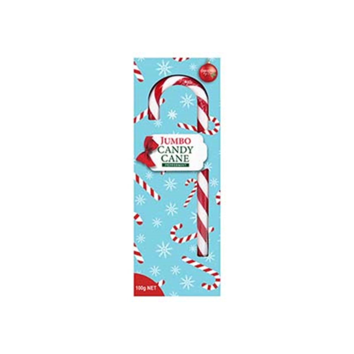 Christmas Candy Cane Jumbo Peppermint 23cm 100g Red & White Striped